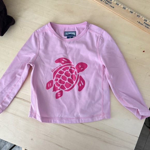 Vilebrequin pink turtle 50 SPF long sleeve swim shirt - Picture 4 of 6